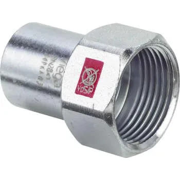 Prestabo 22 mm x 1/2" indstiksstykke forzinket stål