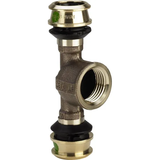 Viega Raxofix T-stykke 25 x 1/2" x 25 mm rødgods