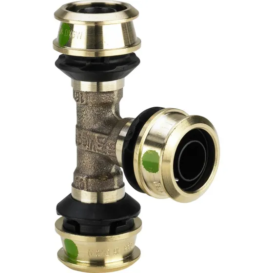 Viega Raxofix T-stykke 25 mm rødgods