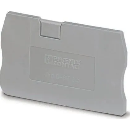 Endeplade D-St 2,5 - 3030417, grå, 48,6 x 2,2 x 29,1 mm
