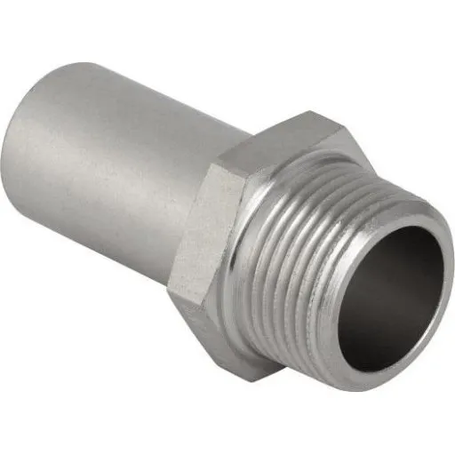 Geberit Mapress overgangsnippel 18 mm x 1/2" rustfri
