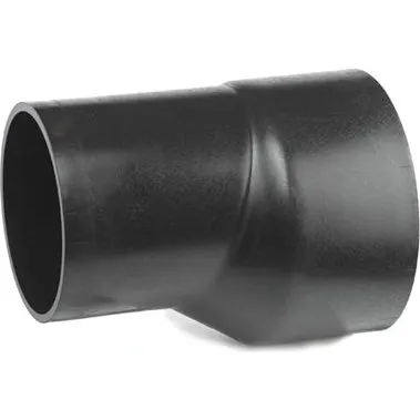 Geberit PEH reduktion excentrisk 110x50 mm sort