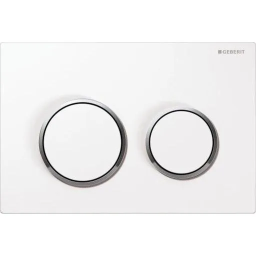 Geberit Omega 20 Betjeningsplade, Hvid/Krom