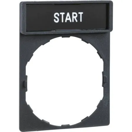 Schneider Electric Skilt Start ZBY2303, sort, Ø22 mm