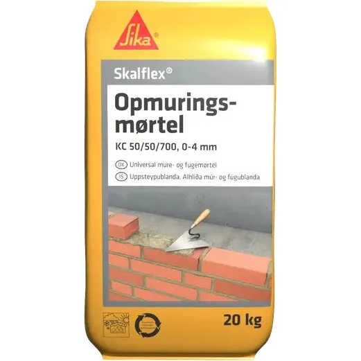 Skalflex opmuringsmørtel 20 kg 0-4 mm