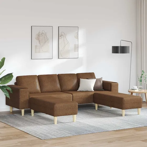 vidaXL Stue Sofa 3-pcs Brun