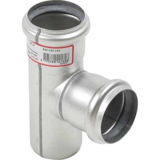 Blücher EuroPipe grenrør 87,5° 50x50 mm rustfrit stål