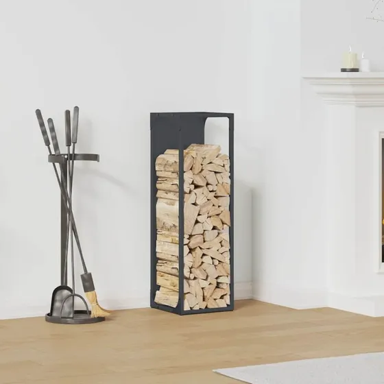 vidaXL Brændestativ 25x25x80 cm koldvalset stål antracitgrå