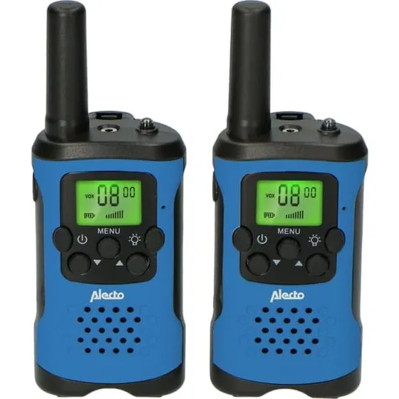 Alecto Walkie-Talkie-sæt, 2 håndsæt, 7 km rækkevidde, sort