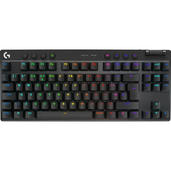 Logitech G PRO X TKL Lightspeed Mekanisk Trådløs Tastatur Nordisk Sort