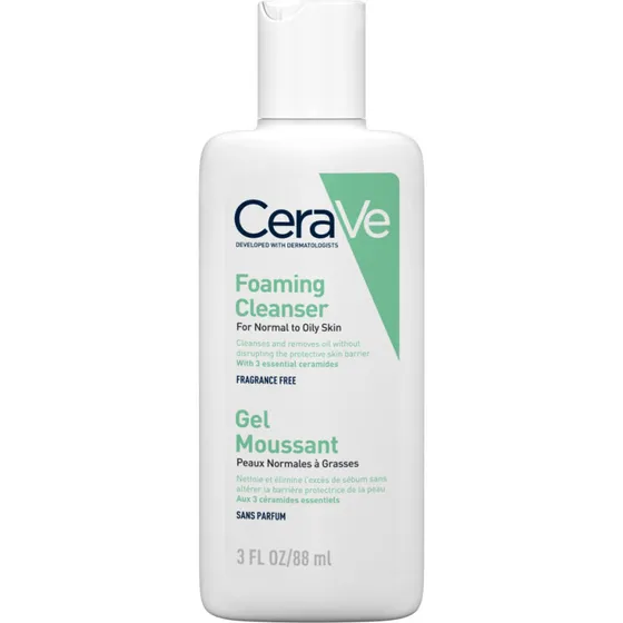 CeraVe Foaming Daily Gel Cleanser 88 ml – normal til fedtet hud