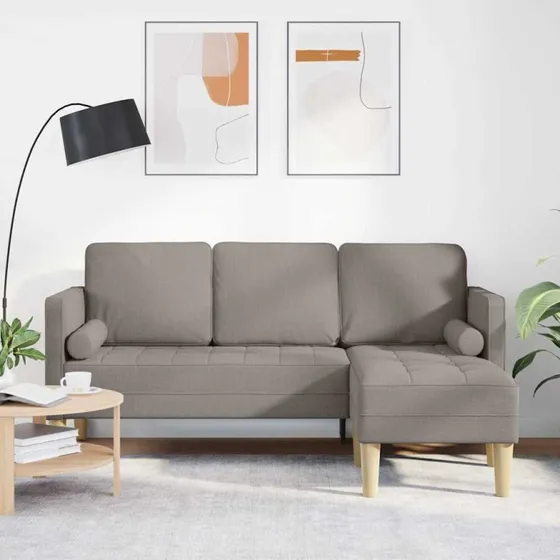 vidaXL Modulær Sofa Sæt 3-Personer Gråbrun Polyester