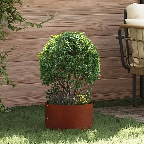 vidaXL Plante ring 5 stk brun cortenstål 30x30x20 cm