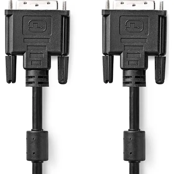 Nedis DVI-D 24+1-pin 10 m Nikkelplateret Kabel, Sort
