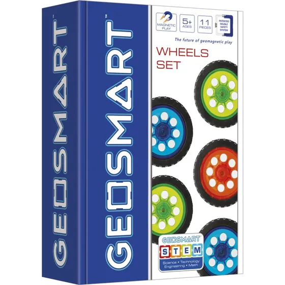 GeoSmart: Wheels Set (Nordic) – Magnetisk byggesæt med 11 dele