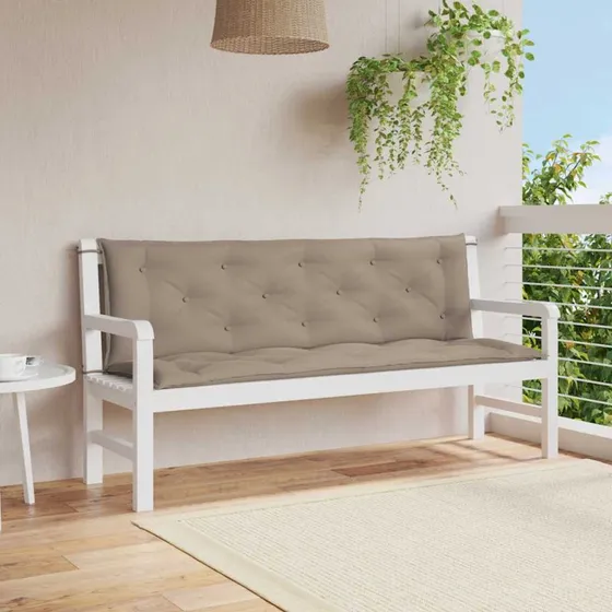 vidaXL Hynde til Havebænk 150x(50+50)x7 cm Gråbrun