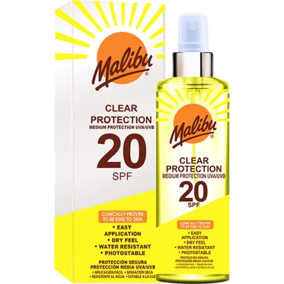 Malibu Clear Protection Sun Spray SPF 20 250 ml