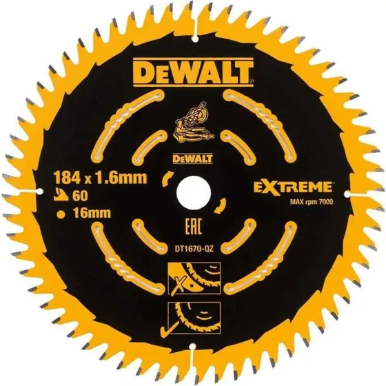 DeWalt DT1670 184 mm 60T Rundsavklinge