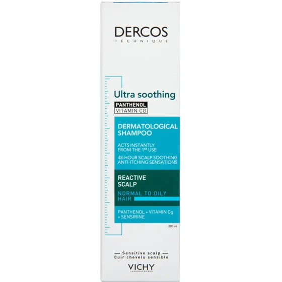Vichy Ultra Soothing Sulfatfri Shampoo til normalt/fedtet hår, 200 ml