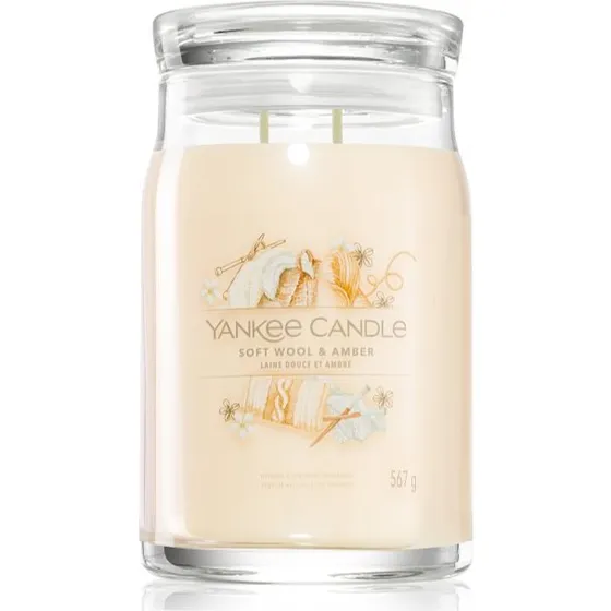 Yankee Candle Lys Signature Blød Uld og Rav 567 g
