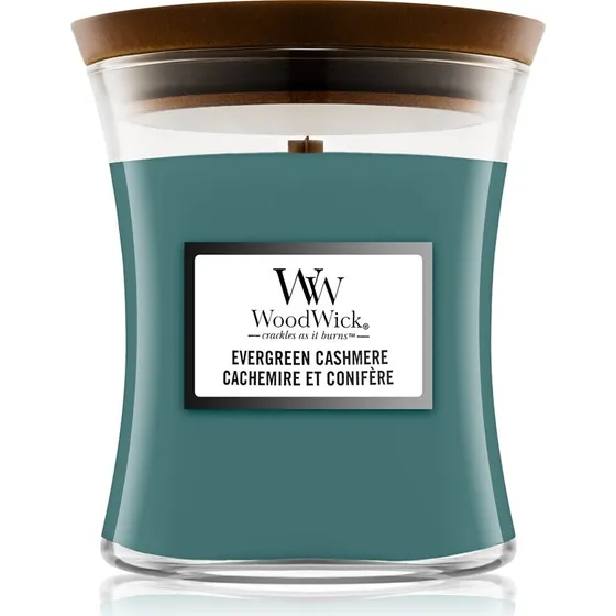 WoodWick Medium Evergreen Cashmere, 275 g