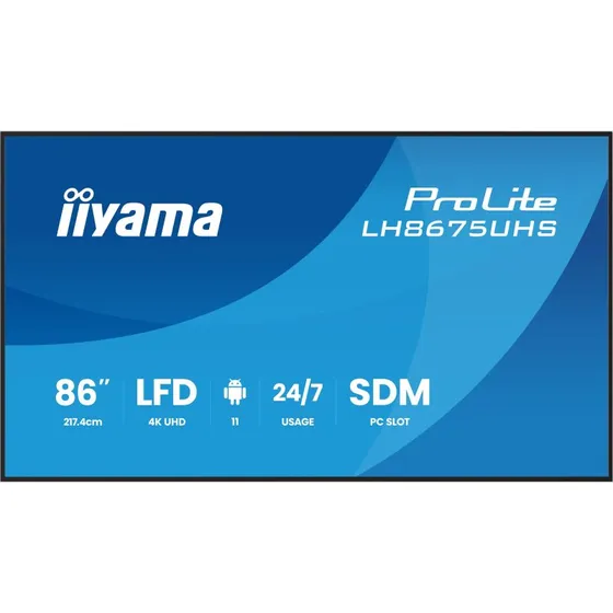 iiyama ProLite LH8675UHS-B2AG 86" 4K UHD digital signage-skærm