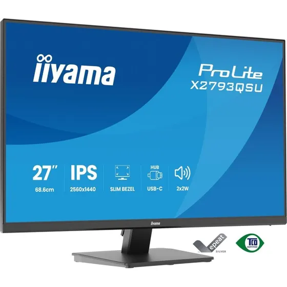 iiyama ProLite X2793QSU-B1 27" QHD IPS-skærm, sort