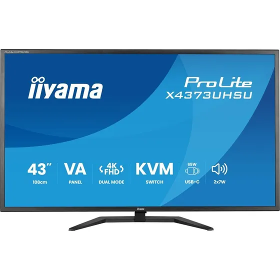 iiyama ProLite X4373UHSU-B2 43" 4K VA Skærm - Sort
