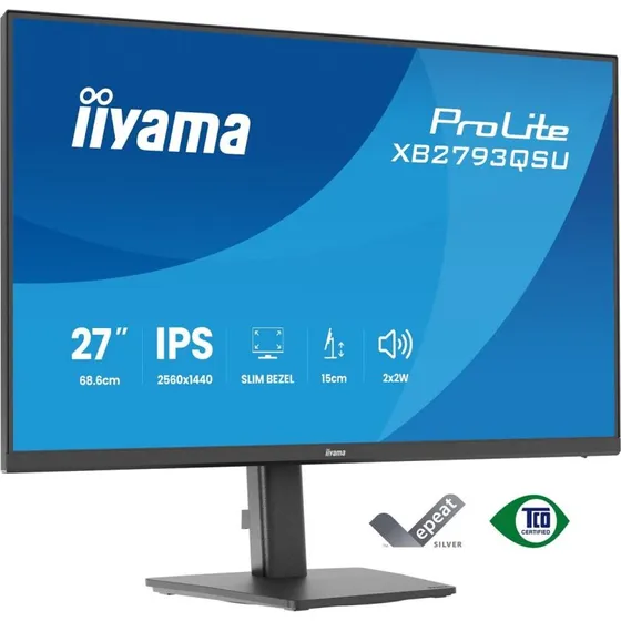 iiyama ProLite XB2793QSU-B1 27" QHD IPS-skærm, sort