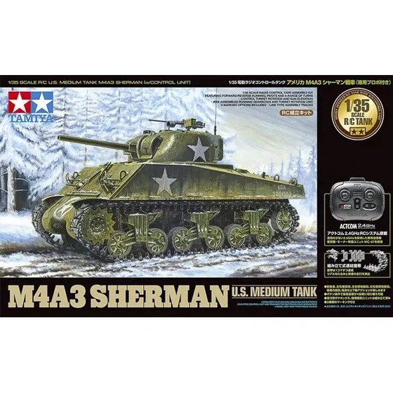 Tamiya 1/35 R/C M4A3 Sherman Medium Tank