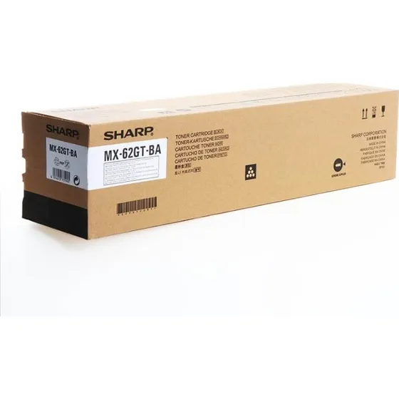 Sharp MX62GTBA Sort Toner, 65.000 sider