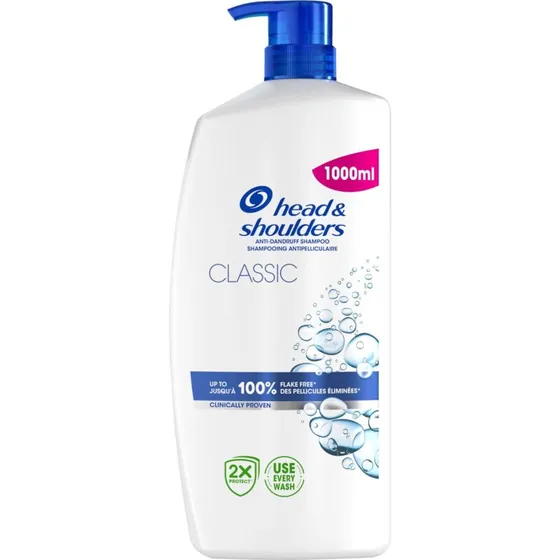 Head & Shoulders Classic Clean Skælshampoo Pump 1000 ml