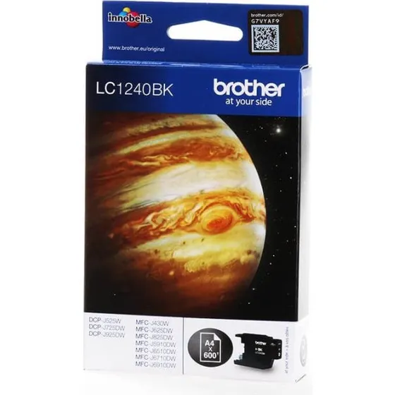 Brother LC1240BK Sort Blækpatron, 600 Sider