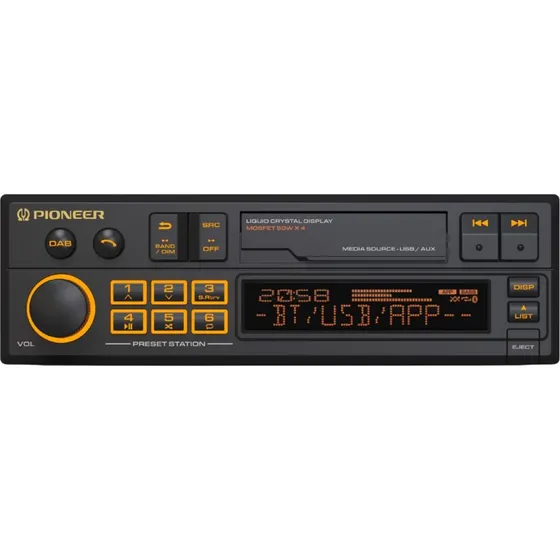 Pioneer SXT-C10PS Sort 1-DIN DAB+ Bluetooth USB