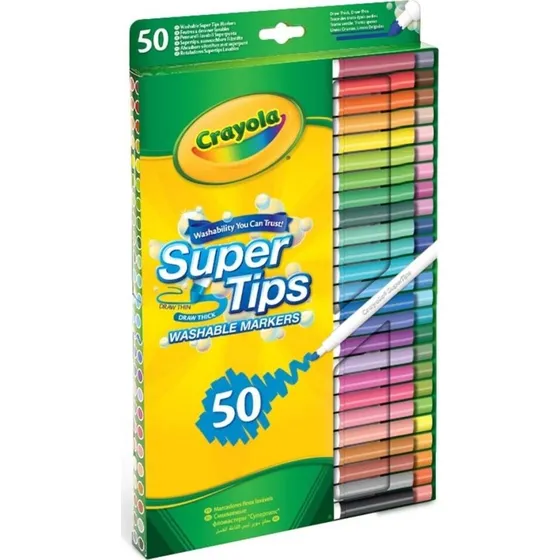 Crayola Supertips Vaskbare Tuscher 50 Stk