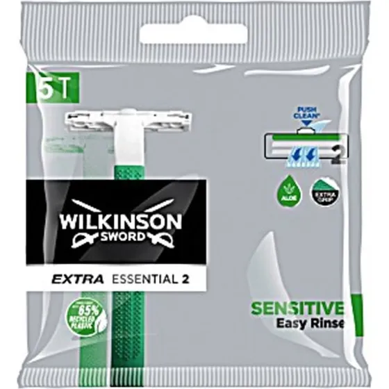 Wilkinson Sword Extra Essential 2 Sensitive Easy Rinse 5 stk.