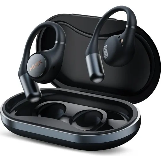 MIXX Airflow Ows Sport Høretelefoner – Sort, 24 Timer, USB-C
