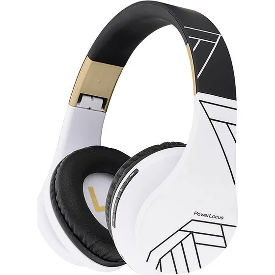 PowerLocus P2 Trådløs Headset, Hvid/Sort