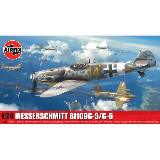 Airfix A17003 Messerschmitt Bf109G-5/G-6 1:24 Byggesæt