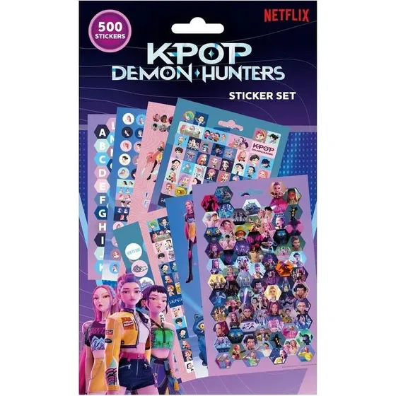 KPop Demon Hunters Klistermærkesæt, 500 stk.