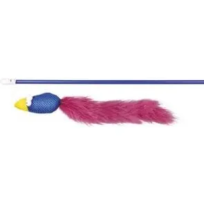 Trixie drillepind med fugl og fjer 50 cm – assorterede farver