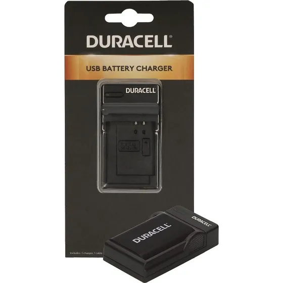Duracell DRC5907 USB-batterioplader, sort