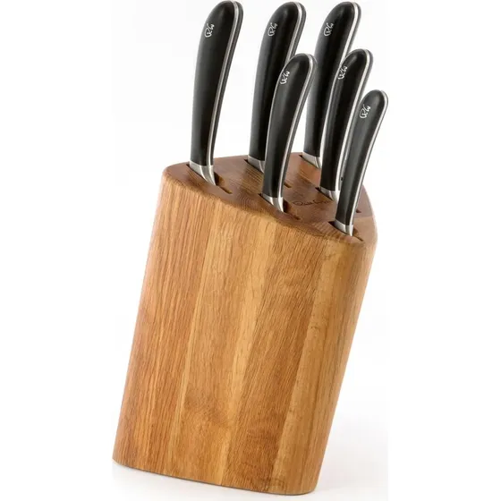 Robert Welch Signature Prism Oak Knivblok 6 Knive + Liber