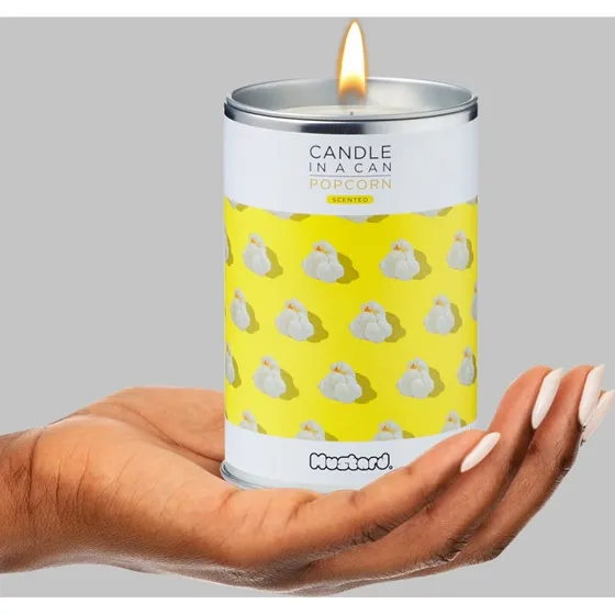 Mustard Candle In A Can - Popcorn