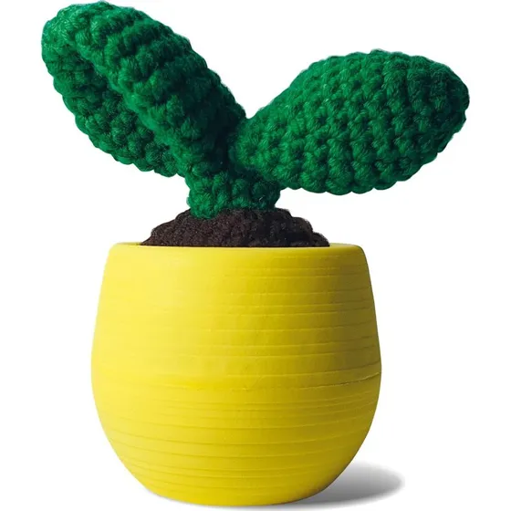 Mustard Crochet Cacti - Grøn - 15 cm x 10 cm