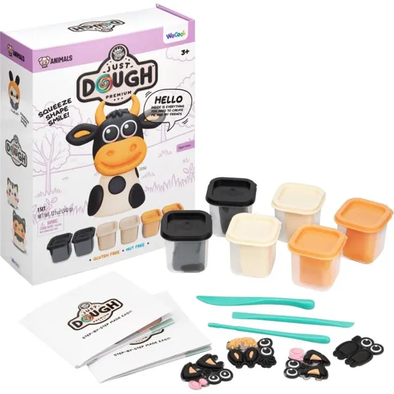 Just Dough Ko-karakter Modellervokspakke 6x57g