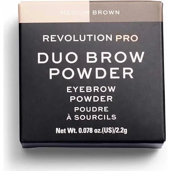 Makeup Revolution REVOLUTION PRO Vegansk Øjenbrynspulver, Mellembrunt, 22g