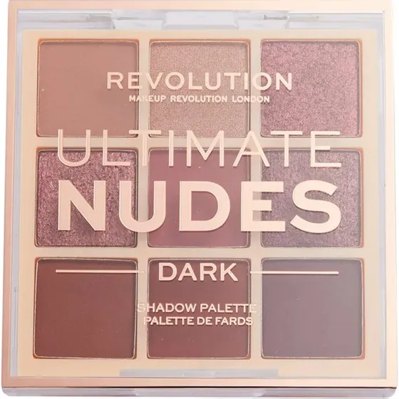 Makeup Revolution Ultimate Nudes Eyeshadow Palette Dark, 9 Shades, 8,1 g