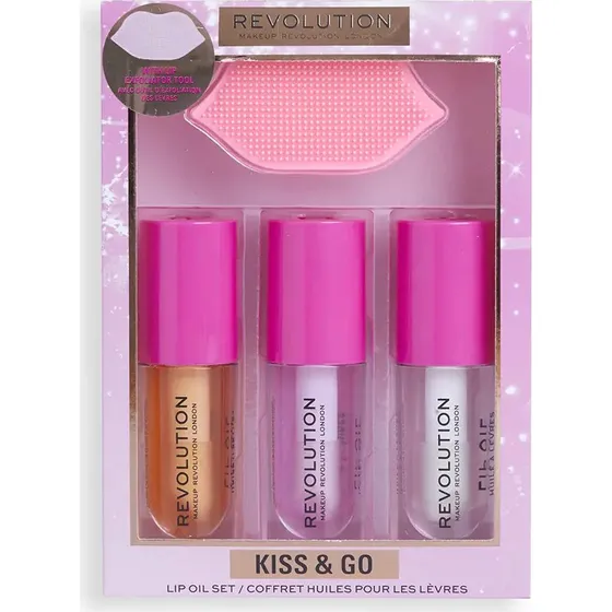 Makeup Revolution Kiss & Go Læbeolie Sæt 4 ml