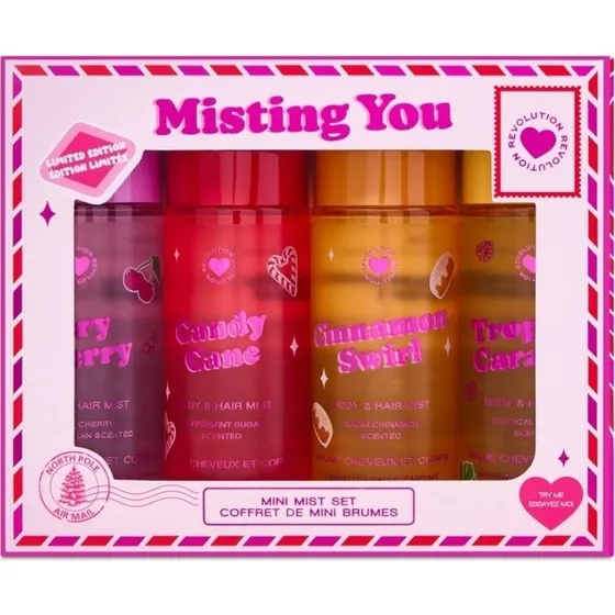Makeup Revolution I Heart Revolution Misting You Mini Body Mist Set